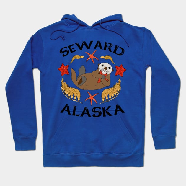 Sea Otter Seward, AK Hoodie by HonuHoney